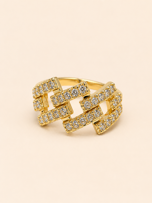 Crystal Link Ring