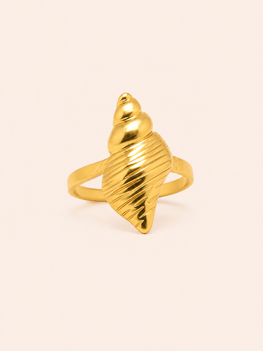 Golden Shell Ring