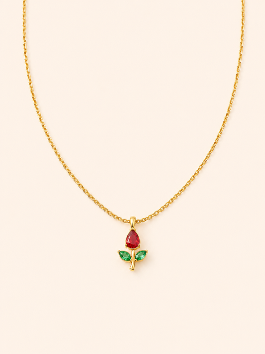 Scarlet Bloom Necklace