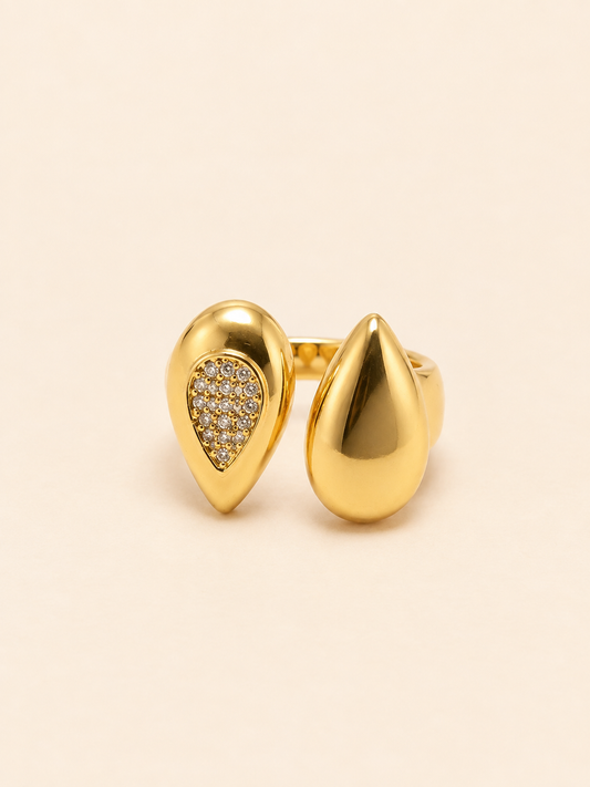 Gold Teardrop Ring