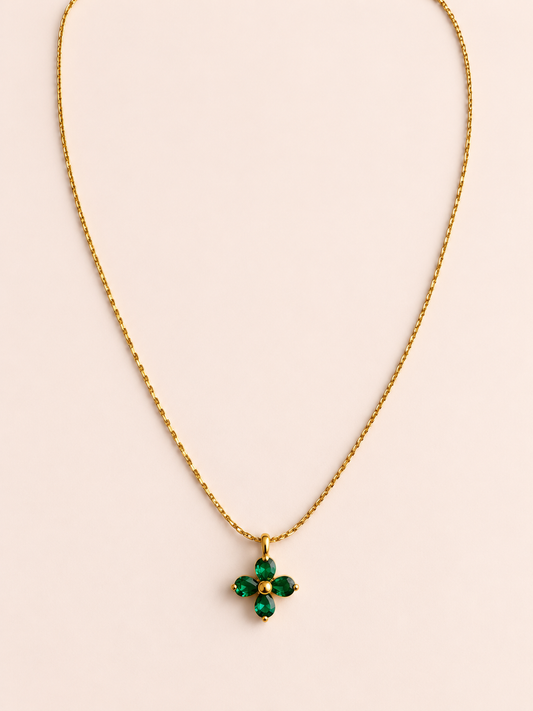 Emerald Clover Necklace