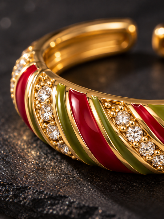 Twist Bloom Green Cuff