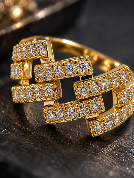 Crystal Link Ring