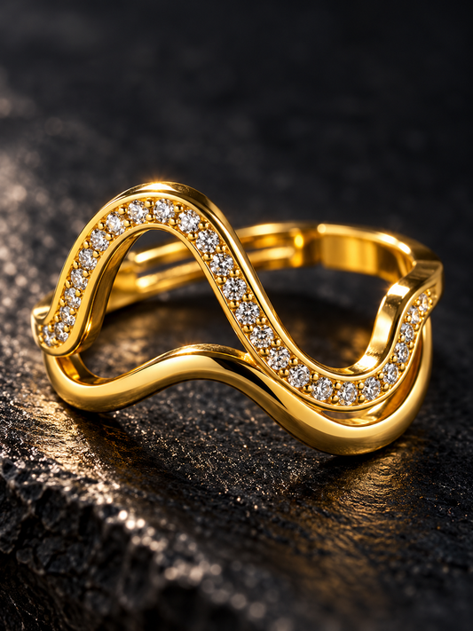 Crystal Curve Ring