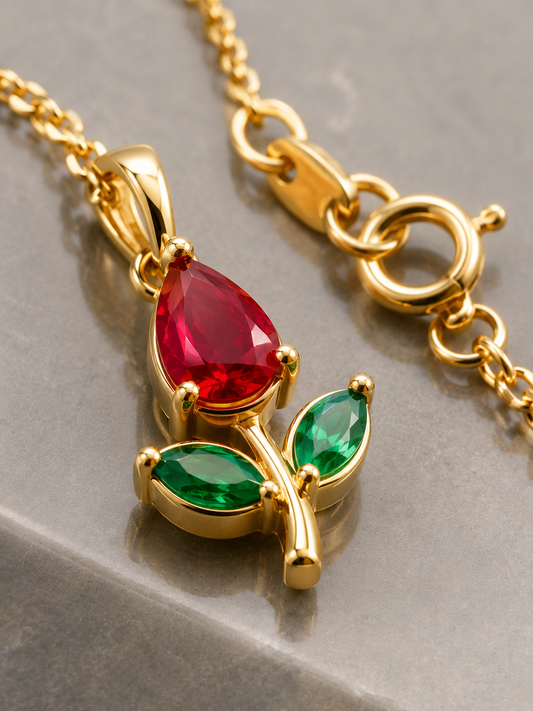 Scarlet Bloom Necklace