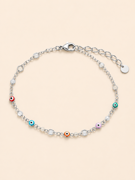 Rainbow Evil Eye Anklet